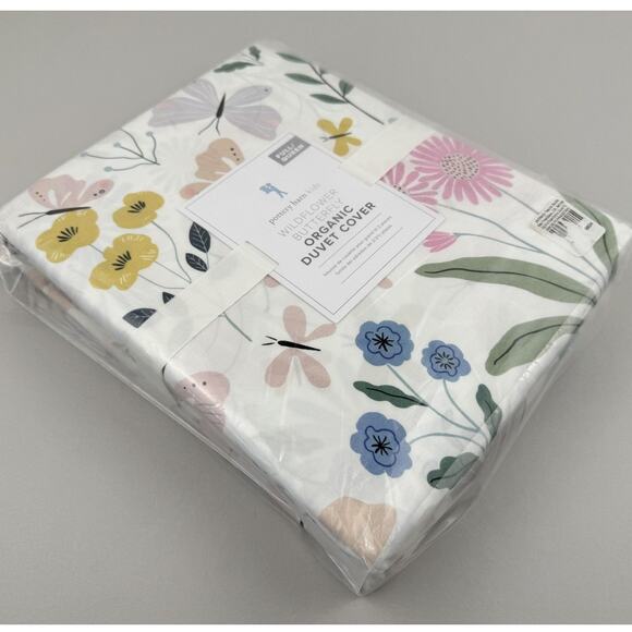 Pottery Barn Kids Wildflower Butterfly Duvet Cover FULL / QUEEN Organic Floral - Picture 8 of 8